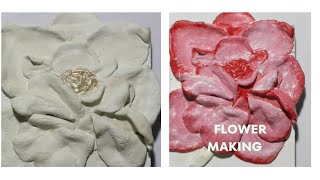 Wallputty makings.Wallputty making flower.  Wallputty Home decor ideas.Making flower rose.