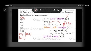 PYTHON SADƏ SUAL NÜMUNƏSİ #sertifikasiya #abituriyent #miq #informatika