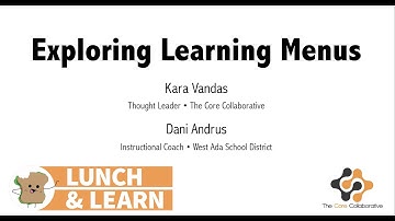 Exploring Learning Menus