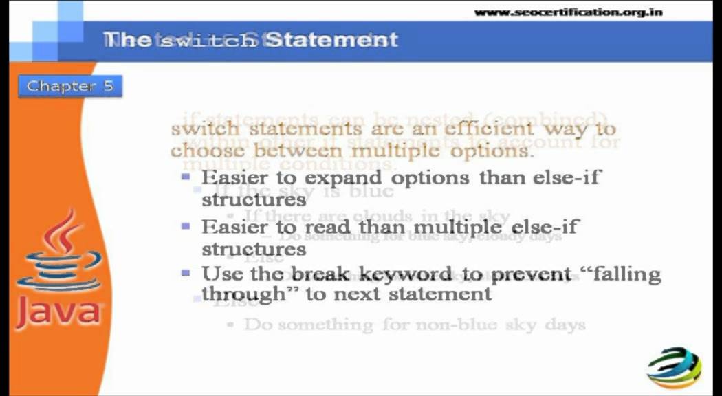 JAVA TUTORIAL CHAPTER 5 - YouTube