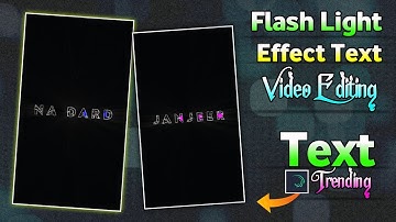 Light Flashing Text Video Editing In Alight Motion | Flashing Text Animation Video Editing