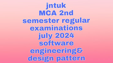 jntuk r20 1st year 2nd semester regular  examinations  software engineering & design patterns