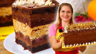 Огромный Торт на ДЕНЬ РОЖДЕНИЯ Свекра 🍰 на БОЛЬШУЮ КОМПАНИЮ! Самый Вкусный и Самый Шоколадный ТОРТ!