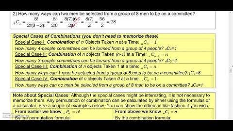 5 3 4 Finite Math  Combinations