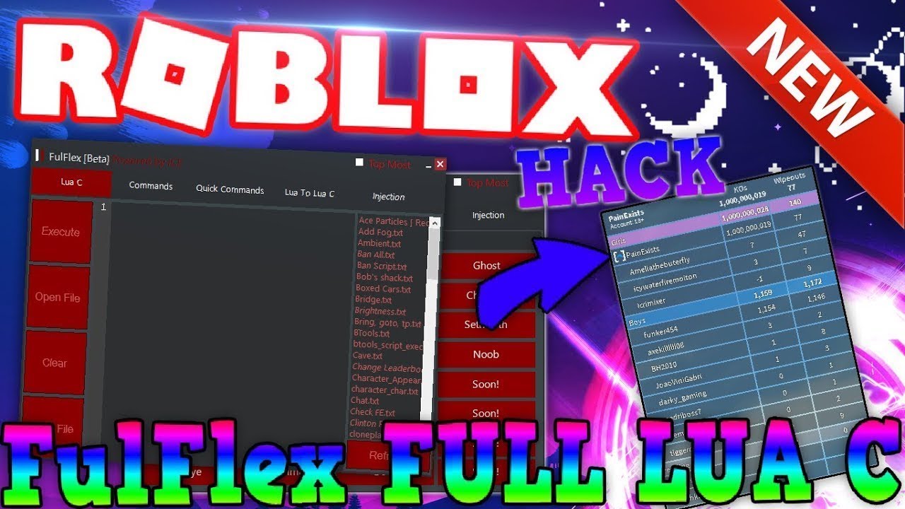 Roblox Exploit Fulflex Insane Lua C Script Executor W Cmds Not Crashing Youtube - new roblox exploit fulflex working lua executor lua c