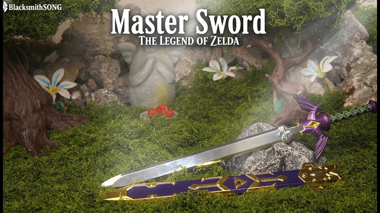 Master Sword Replica – 28cm Die-Cast Metal | The Blade Fate Chooses — video still from the handmade miniature scene