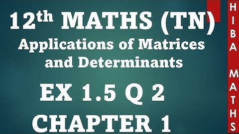 12th maths chapter 1 exercise 1.5 question 2 TN syllabus