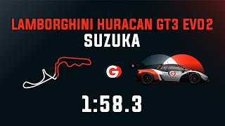 Suzuka 1:58.3 - Lamborghini Huracan GT3 EVO2 - GO Setups | ACC 1.9.2