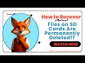 Files on SD Cards Are Permanently Deleted? How to Recover in 2026?!