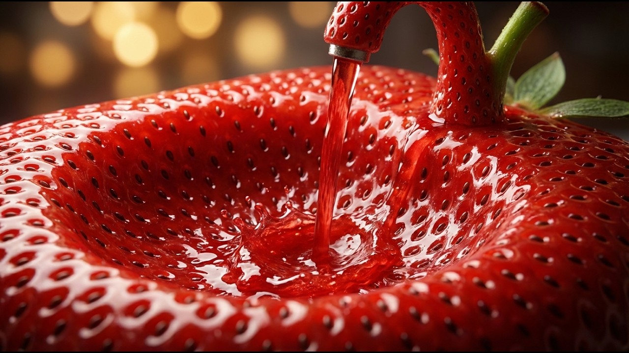 Relaxing ASMR – Sink Fully Created from Fresh Fruits & Juice