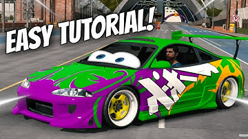 Mitsubishi Eclipse Wingo Livery Design Tutorial | Cars 2 | Car Parking Multiplayer