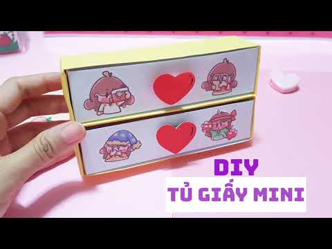 Video Cách làm TỦ ĐỰNG ĐỒ mini | Tự làm tủ đựng sticker bằng... - youtube
