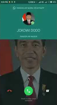 Status WhatsApp telfon dari pak Jokowi