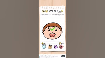 Brain Test Level 276 Time to School Wake Him Up Walkthrough Solution