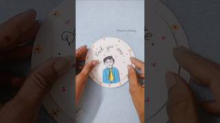 SURPRISE DAD with AMAZING Rotating Wheel Card ❤️ #diy #munnisartistry #fathersday #shorts #craft