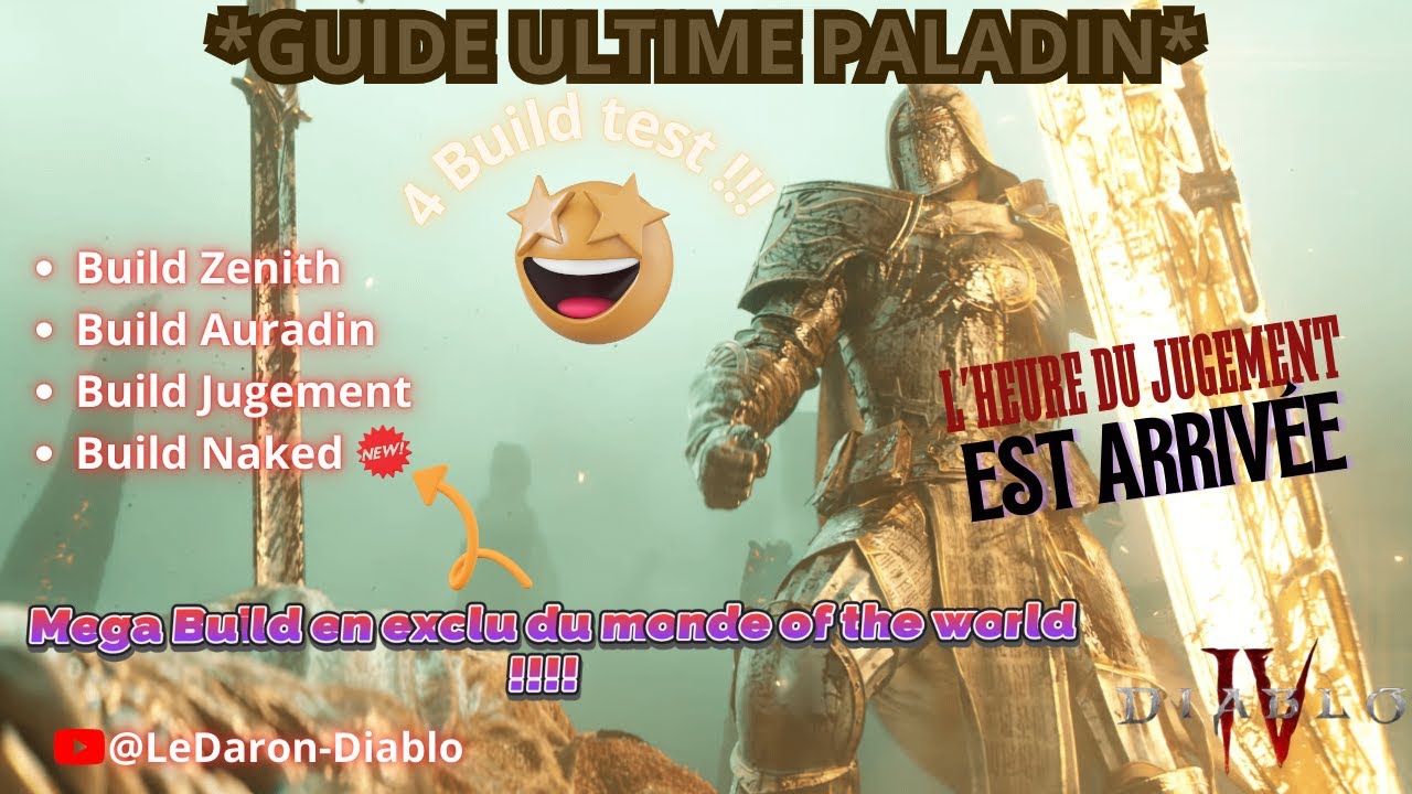 BUILD PALADIN ULTIME DIABLO 4 SAISON 11, test des meilleurs builds Paladin