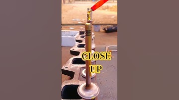 Engine cylinder head valve- close up. #engine #mechanic