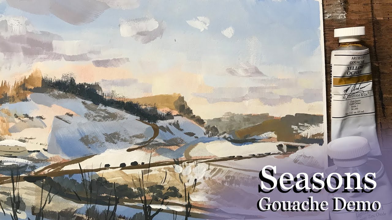 Seasons Gouache Landscape Demo