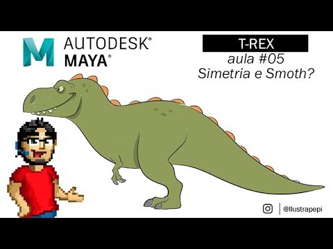 Curso de Autodesk Maya • T REX - modelagem básica #05