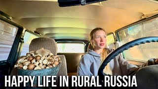 A Cozy Day in a Siberian Village 🇷🇺 | Mushrooms, Our Lada & Farm Life