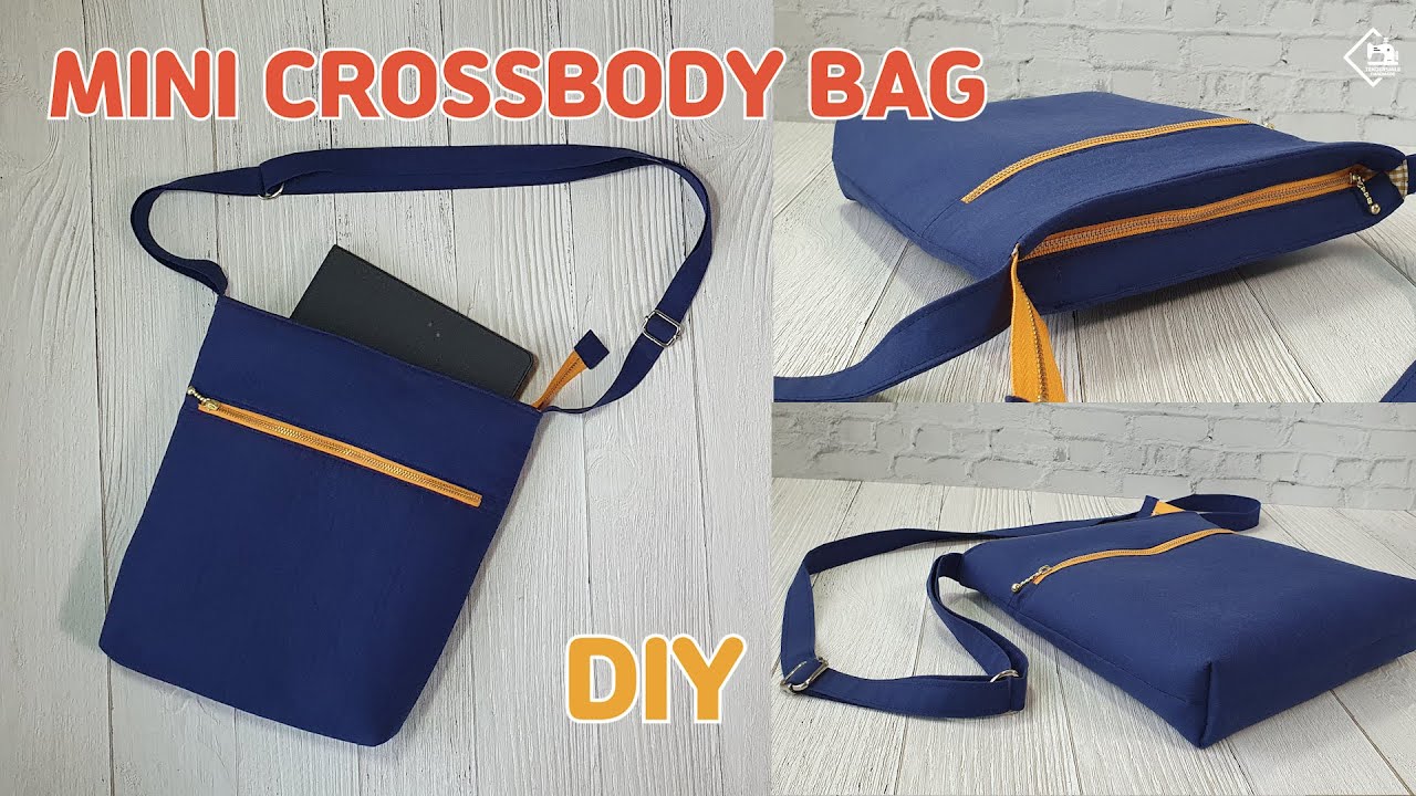 DIY Two-zip Cross body Bag / Mini Cross Bag/ sewing... - youtube