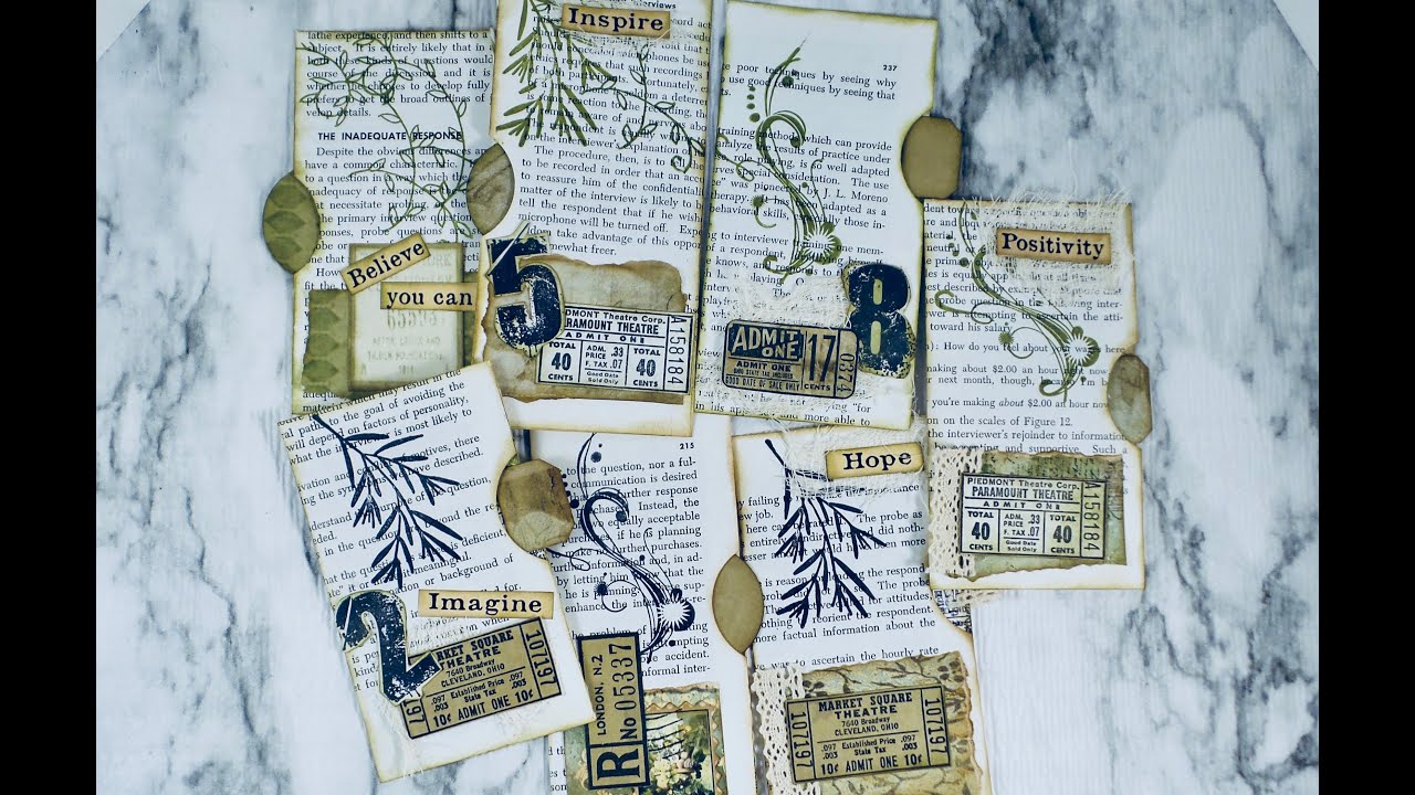 Junk Journal Book page pocket, easy beginner, back to basics pocket, oldie but goodie