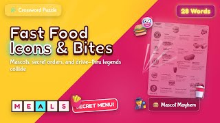 Fast Food Mascots & Secret Menu Crossword! 🍔