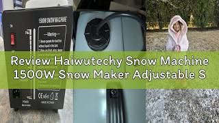 Review Haiwutechy Snow Machine 1500W Snow Maker Adjustable Snowflake for Outdoor Christmas Wedding I