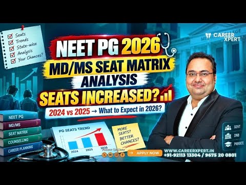 NEET PG 2026 Seat Matrix: 2024 vs 2025 Branch-Wise Comparison + 2026 Seat Increase