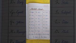 Alphabet Chart from A to Z in Cursive Writing ✍🏻! A for Apple 🍎, B for ⚽.  #learning #viral #shorts