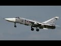 Су-24 11 звезд. RF-92245 Руление, взлет, проход, посадка. 2016