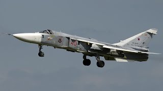 Су-24 11 звезд. RF-92245 Руление, взлет, проход, посадка. 2016