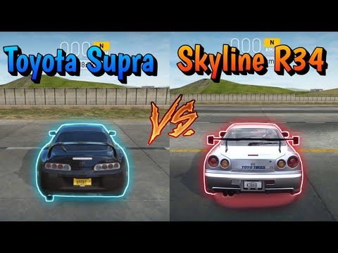 Toyota Supra VS Paul Walker Skyline R34 in Extreme Car Driving Simulator