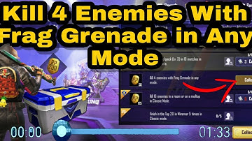 Kill 4 Enemies With Frag Grenade in Any Mode Mission Pub Mobile
