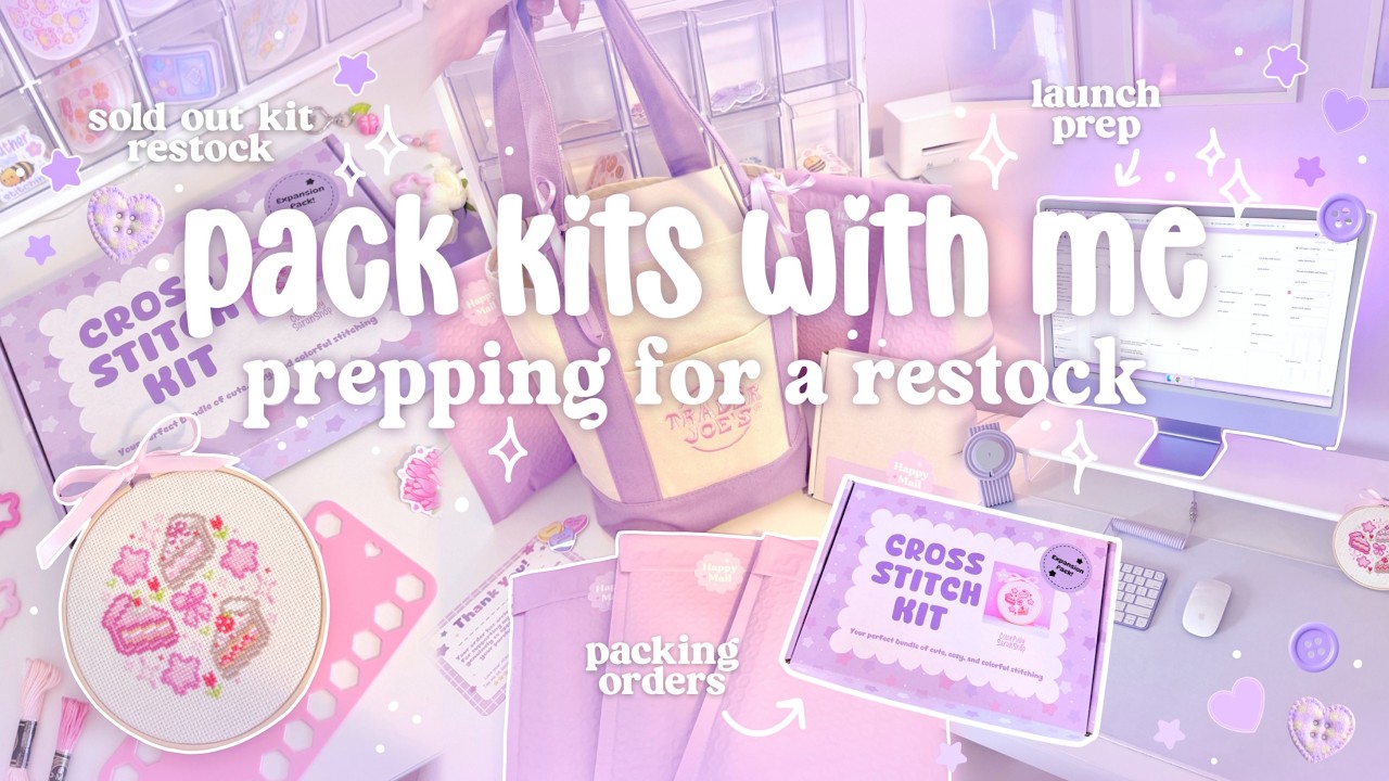 Small business vlog, restocking sold out kits 📦✨ prepping for a