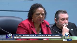 Police chief responds to mayor's 'pig' comment