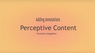 Annotations in Perceptive Content