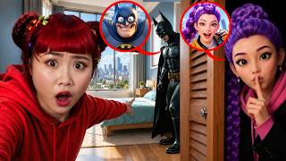 MY DRONE CAUGHT BATMAN AND RUMI PLAYING HIDE AND SEEK IN MY HOUSE IN REAL LIFE!! screenshot 2