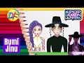 Dibuja a RUMÍ y JINU como demonios 😈 K-POP DEMON HUNTERS 😈🗡️🎹 DIBUJOS para niños ⭐️✏️🧑🏼‍🏫