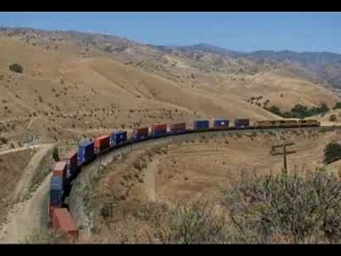 UP stack train northbound at tunnel #2 Tehachapi