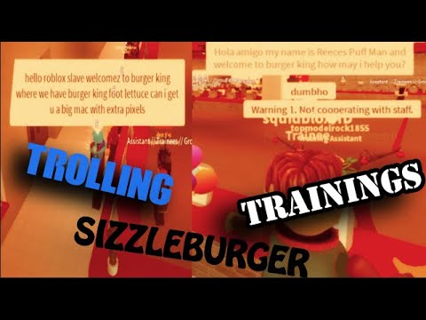 Trolling Sizzle Burger Trainings Roblox Fired - sizzleburger restaurant roblox