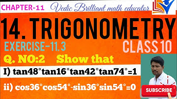 14. EXERCISE 11.3 //QUESTION NO-2// TRIGONOMETRY //CHAPTER-11 //TS and AP, CBSE// CLASS-10 MATHS