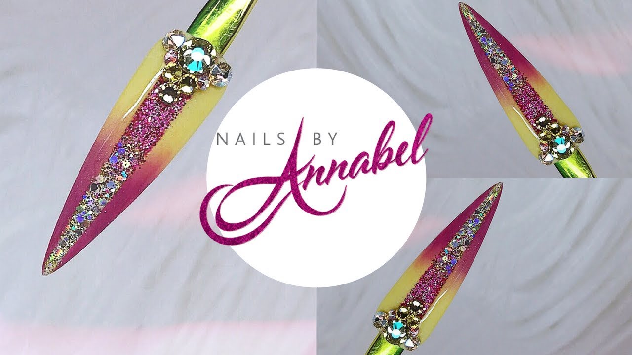 Abstract/Geometric All Acrylic Nail Design💕