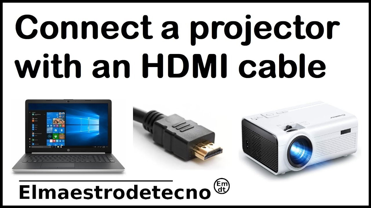 Ongeëvenaard Zeep in tegenstelling tot How to connect a projector with an HDMI cable- No signal solution- Not  working solved - YouTube