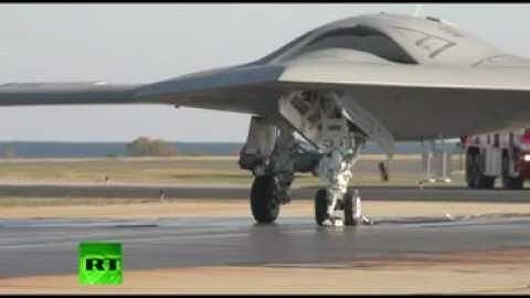 U.S. Autonomous Stealth Drone X-47B 1st Land-Based Catapult Launch (Raw Video)