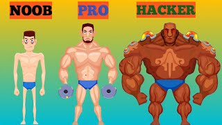 Tough Man NOOB vs PRO vs HACKER:Bodybuilding game|اجمل لعبة رياضة كمال اجسام screenshot 4