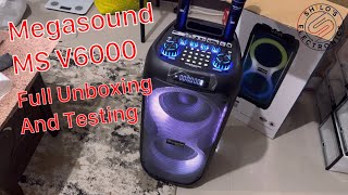 Megasound MS V6000 Full Unboxing and Testing