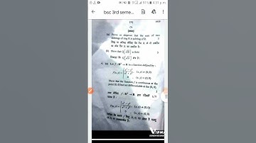 B.Sc 3rd semester math paper