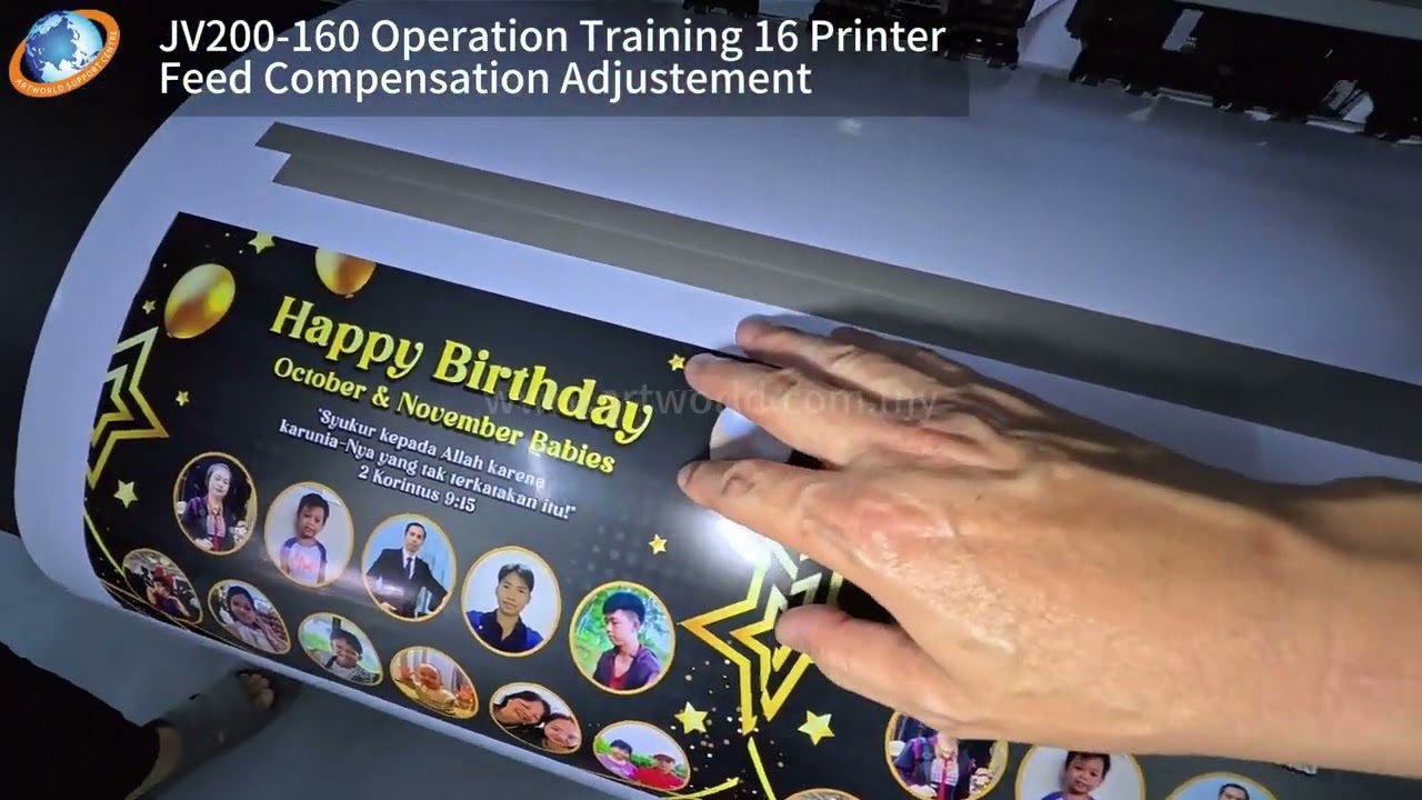 JV200 160 Operation Training 15 Printer Feed Compensation Adjustment