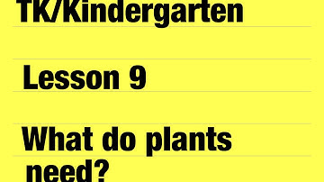 Kindergarten/TK, Lesson 9
